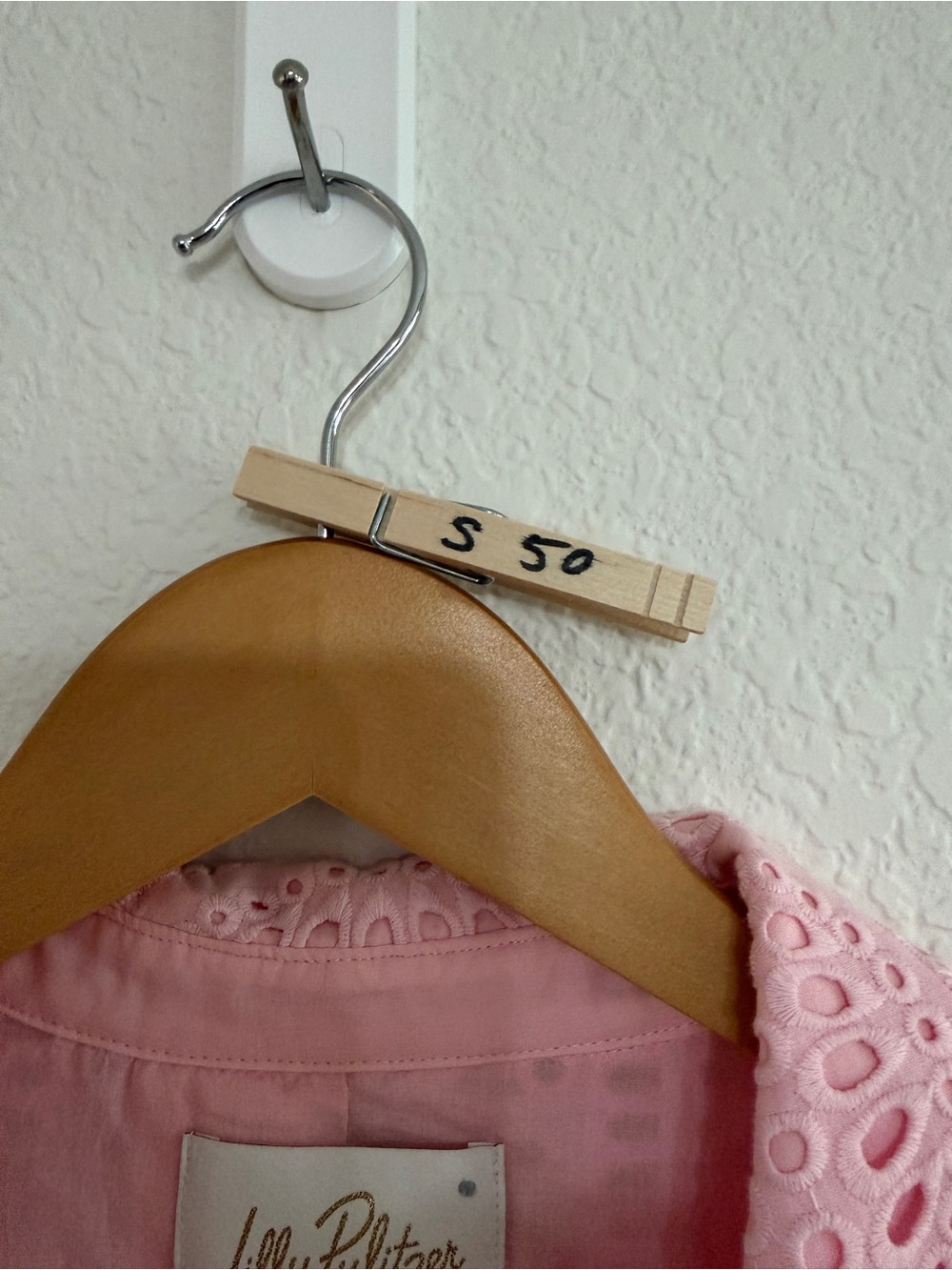 Lily Pulitzer Pink Eyelet Shirt Dress size 12 - Picture 10 of 11